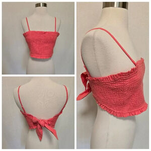 American Eagle Womens Crop‎ Tank Tube Top Size Medium Tie Back